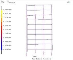 Collapse simulation for a reinforced concrete frame under seismic load